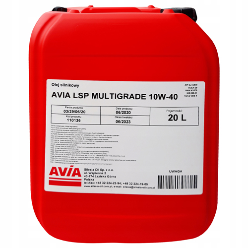 AVIA LSP MULTIGRADE 10W40 20L