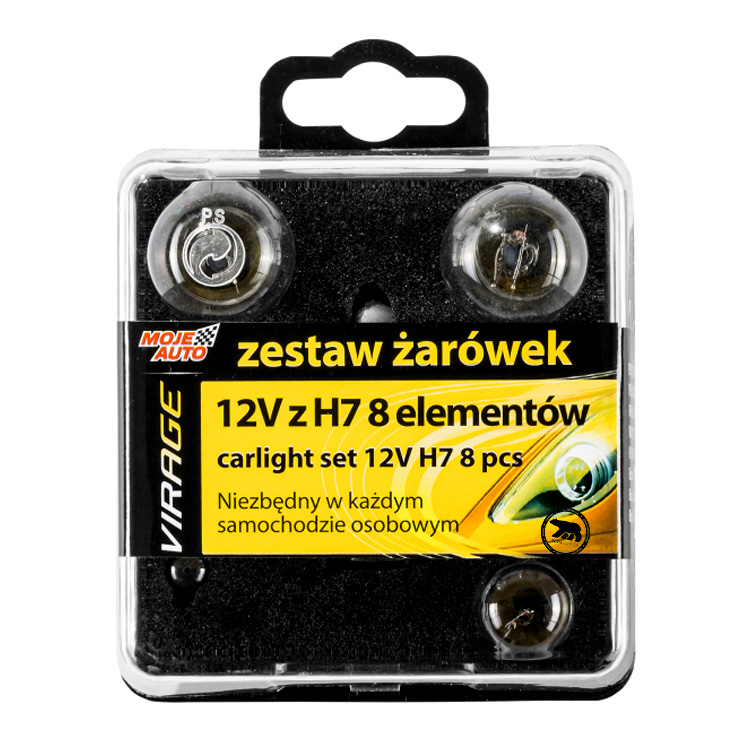 VIRAGE H7 12V ZESTAW ŻARÓWEK 8 ELEMENTÓW