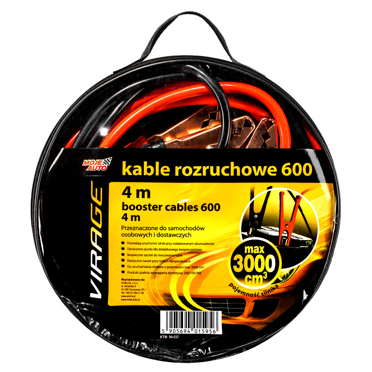 VIRAGE KABLE ROZRUCHOWE 600A 4M