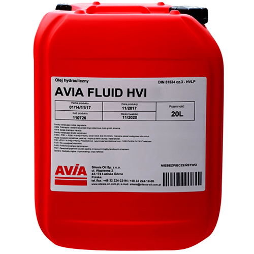 avia fluid hvi 46 AVIA FLUID HVI 46 20L
