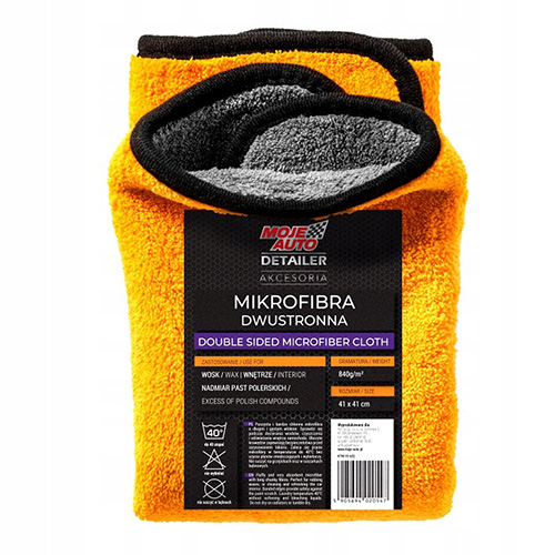 detailer mikrofibra dwustronna 41x41 MOJE AUTO DETAILER MIKROFIBRA DWUSTRONNA 41X41