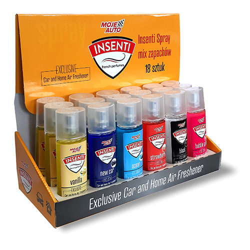 Moje Auto Insenti Spray Mix Zapachów 18 sztuk MOJE AUTO INSENTI SPRAY MIX ZAPACHÓW18 SZTUK