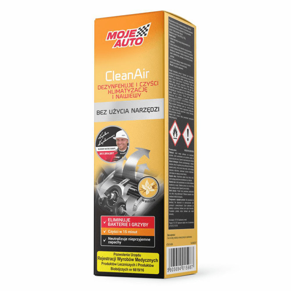moje auto odświeżacz do klimatyzacji wanilia MOJE AUTO ODŚWIEŻACZ DO KLIMATYZACJI WANILIA 150ML