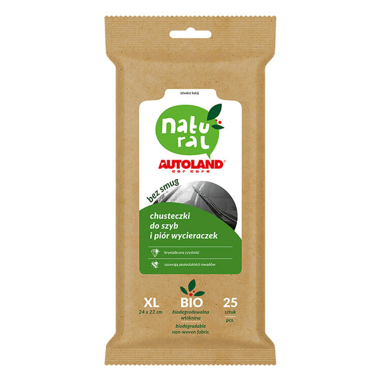 autoland natural chusteczki do szyb i pior 25szt autoland natural chusteczki do szyb i pior 25szt