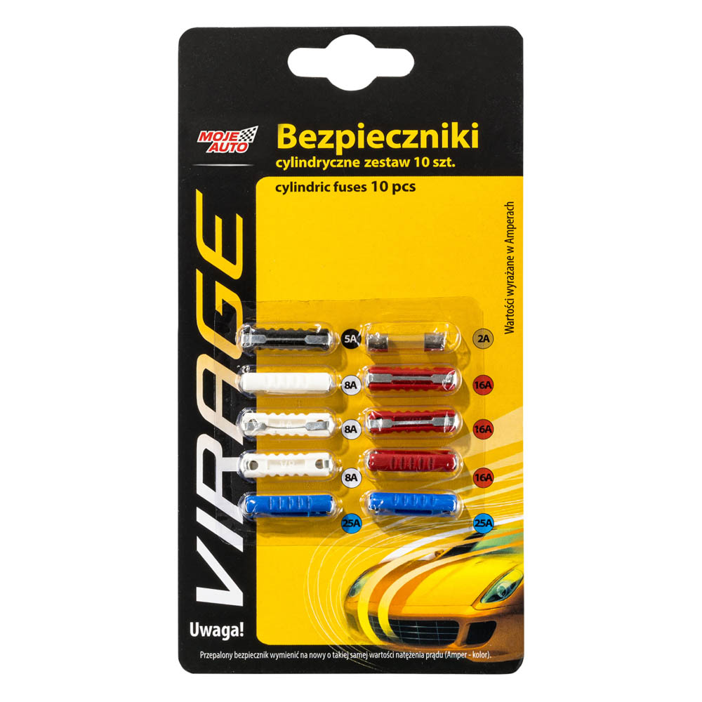 virage bezpieczniki cylindryczne 10szt VIRAGE BEZPIECZNIKI CYLINDRYCZNE 10SZT