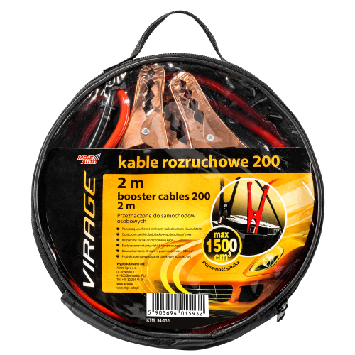 Virage kable rozruchowe 200A 2M VIRAGE KABLE ROZRUCHOWE 200A 2M