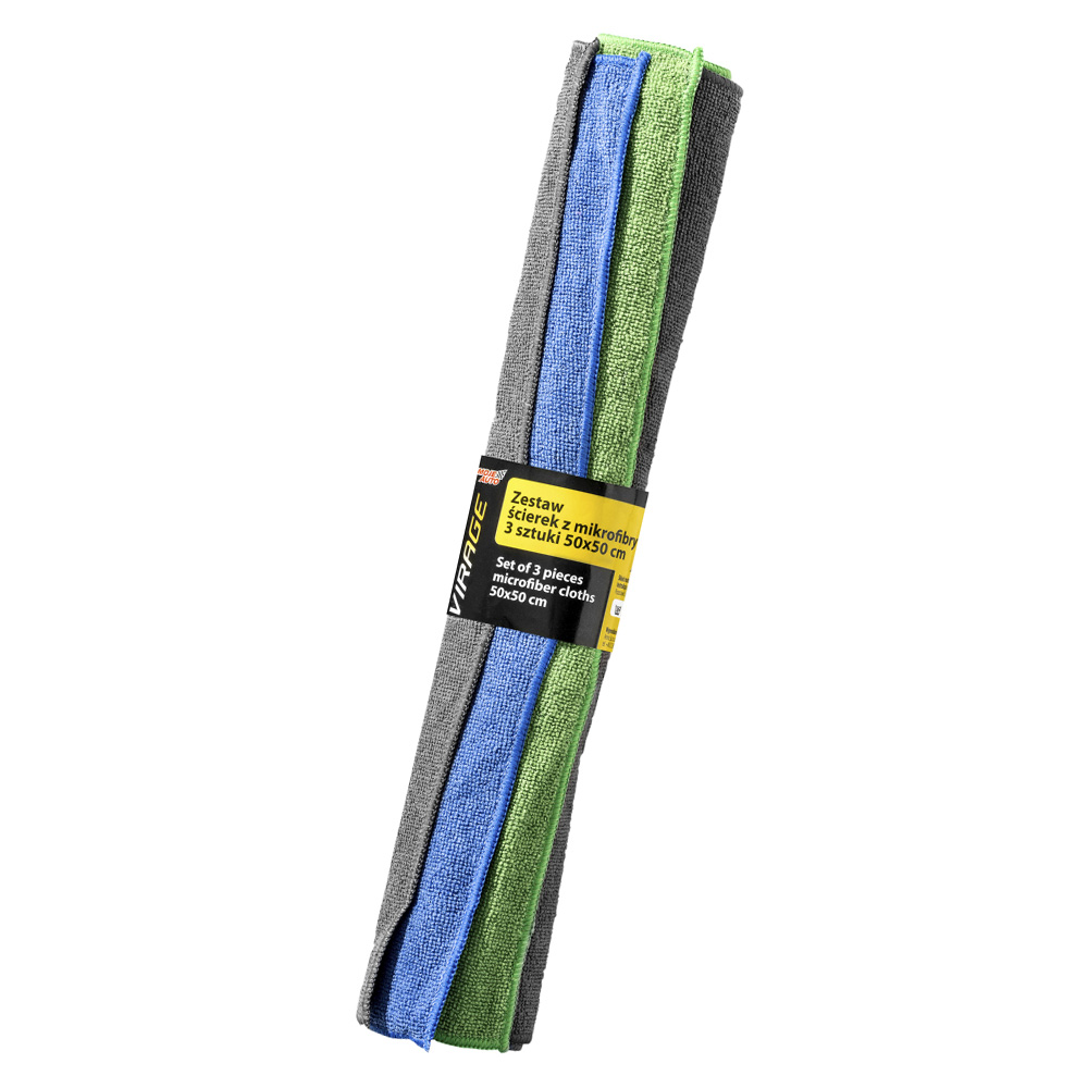 virage zestaw ściereczek z mikrofibry VIRAGE ZESTAW ŚCIERECZEK Z MIKROFIBRY 3X 50/50CM